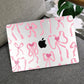 MEEgoodo Case for MacBook Pro 13 inch Case 2022 2021 2020 New A2338 M2/M1 A2251 A2289, Laptop Hard Shell with Keyboard & Camera Cover Compatible with 13 inch MacBook Pro, Coquette Ribbon Bow