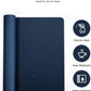 YSAGi Leather Desk Protector, Office Mat, Large Mouse Mat, Non-Slip PU Leather Blotter, Laptop Desk Mat, Waterproof Writing Pad for Office and Home (Dark Blue, 23.6" x 13.8")
