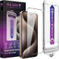 2 Pack Screen Protector for iPhone 16 Pro Max, 9H Tempered Glass, Full Coverage, Anti-Fingerprint, Auto Dust-Elimination, No Bubble, Easy Installation