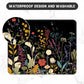 ITNRSIIET Mouse Pad with Stitched Edge Premium Textured Smooth Precise Operation Waterproof Washable Non-Slip Rubber Base Desktop Protection Mat, 10.2×8.3×0.12 inches, Pretty Flowers Plants