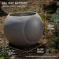 Victrola Zen – Wireless Outdoor Bluetooth Solar Speaker – IP65 Weather Resistant, Solar Charging, Multi-Speaker Connection Using Auracast (Each, Stone)