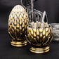 ARUOHHA DND Metal Dice Bronze Dragon Egg Dice with Rotating Dragon Egg Shell, Role Playing Game RPG Polyhedral D and D Dice Set D20 D12 D10 D8 D6 D4