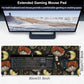 Vintage Magic Forest Desk Mat,Large Moon Amanita Mushroom and Forest Botanical Gaming Keyboard Mouse Pad,Non-Slip Rubber Base Desk Pad Thick Stitched Edges Waterproof Mousepad Mouse Mat 31.5"x11.8"