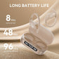 occiam Active Noise Cancelling Wireless Earbuds Bluetooth Headphones Ear Buds 96Hrs Playback Clear Call Waterproof Earphones with Ear Hook Microphones for Sport Running Off-White