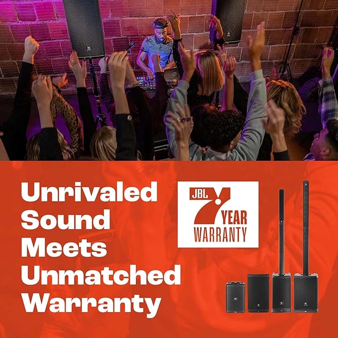 JBL Professional PRX ONE Active, Powered Column Line Array Speaker System, 20000W Peak Power, 12 Inch, Bluetooth Wireless Audio, 7-Channel Mixer, Portable PA for DJs, Musicians, Events, Black