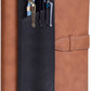 Wisdompro Adjustable Elastic Band Pen Holder, 2 Packs PU Leather Pencil Holder, Pen Sleeve Pouch, Fits for 8" to 11.5" Hardcover Journals, Notebooks, Planners, iPad