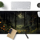 Dark Forest Desk Mat Mouse pad, Green Nature Deskmat XXL Large Extended Aesthetic Plant Mousepad Gaming Desk Pad, Big Laptop Computer Keyboard and Mouse Mat for Women Office Desk Decor 31.5x15.7 in