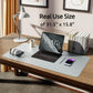 YSAGi Leather Desk Pad Protector, Office Desk Mat, Large Mouse Pad, Non-Slip PU Leather Desk Blotter, Laptop Desk Pad, Waterproof Desk Writing Pad for Office and Home (Silver, 31.5" x 15.8")
