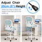 Primy Drafting Chair Tall Office Chair with Flip-up Armrests Executive Ergonomic Computer Standing Desk Chair with Lumbar Support and Adjustable Footrest Ring（Light Blue）