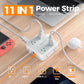 Surge Protector Power Strip, TESSAN 5 Ft Flat Plug Extension Cord with Multiple Outlets, 3 USB (1 USB C PD 20W), 8 Outlets, 900J Surge Protection, for Home, Office, Dorm Room Essentials, 1250W