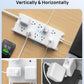 TROND 360° Rotating Plug Power Strip 10ft, Surge Protector with 2 USB A and 2 USB C, 10 Widely Spaced Outlets, 4000J, ETL Listed, Wall Mountable, for Home Office Entertainment, White