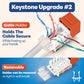 Everest 45° Angled RJ45 Cat6 Keystone Jacks 100-Pack in Orange - Slim Profile Female RJ45 Connectors - Cat 6 Keystone Jack - Compatible with 45° Angled Speed Termination Tool - 45Term (B0BL3GS7ZY)