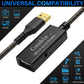 Active USB Extension Cable 75 Feet, USB 2.0 A Male to Female Repeater Cord, with 2 Extension Chipsets Signal Booster, 22AWG Tinned Pure Copper, (AC Power Supply Included)