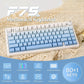 EPOMAKER x Aula F75 Gasket Mechanical Keyboard, 75% Wireless Hot Swappable Gaming Keyboard with Five-Layer Padding&Knob, Bluetooth/2.4GHz/USB-C, RGB (Blue Gradient, LEOBOG Reaper Switch)