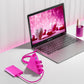 USB Hub 3.0, JoyReken 4-Port USB Splitter for Laptop, Ps4 Keyboard and Mouse Adapter Compatible with Xbox, PC, MacBook, Surface Pro, Flash Drive, HDD, Console, Printer, Camera,Keyborad,Mouse, Hot Pink