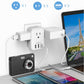 USB Charger Block, TESSAN Wall Plug Adapter with Electrical 4 Box Splitter 3 USB Wall Charger Ports, Multi Plug Outlet Extender Charging for Cruise, Travel, Office, Dorm Essentials, White