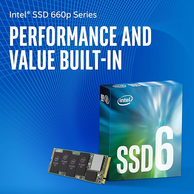 Intel 660p Series M.2 2280 512GB PCIe 3.0 x4, NVMe 3D2 QLC Internal Solid State Drive (SSD) SSDPEKNW512G8X1
