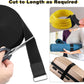 1.5"x32ft Hook and Loop Straps with 30 Metal Buckles, Adjustable Fastening Cable Straps, Cut-to-Length Cinch Strap, Reusable Nylon Securing Cord Ties for Organizer or Storage, Black