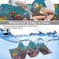 Vibrant Underwater World Desk Mat,Large Tropical Fishes on Coral Reefs Gaming Keyboard Mouse Pad,Non-Slip Rubber Base Desk Pad Thick Stitched Edges Waterproof Mousepad Mouse Mat 31.5"x11.8"