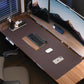 Large Desk Mat - 48" x 17"Leather Desk Pad Protector, Office Desk Mat, Non-Slip PU Leather Large Mouse Pad, Waterproof Desk Blotter Mat, Desk Cover for Office and Home (Coffee)