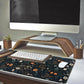 Cute Dark Floral Desk Mat Vintage Flowers Plant Mouse Pad XXL Large Extended Gaming Mousepad Women Office Decor Desk Pad, Big Laptop Computer Keyboard and Mouse Mat with Stitched Edges, 31.5x15.7 in