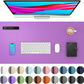 Aothia Leather Desk Pad Protector, Mouse Pad, Office Desk Mat, Non-Slip PU Leather Desk Blotter, Laptop Desk Pad, Waterproof Desk Writing Pad for Office and Home (31.5" x 15.7", Iris Violet)