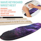 2-in-1 Ergonomic Set, Wave Rise Keyboard Wrist Rest and Massage Bulge Slope Mouse Pad Wrist Support, Cushion Memory Foam Integrated to Relieve Wrist Pain, Galaxy