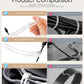 20Pcs Nearockle Reusable Cable Ties, Adjustable Silicone Cord Organizer Small Zip Ties for Charging Cords Earphone Computer Wire, Office Desk Cable Management Travel Accessories(White)