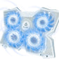 KLIM Wind Laptop Cooling Pad - More Than 500 000 Units Sold - New - The Most Powerful Rapid Action Cooling Fan - Laptop Stand with 4 Cooling Fans at 1200 RPM - USB Fan - PS5 PS4 - Full White