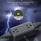 TROND 360° Rotating Flat Plug Power Strip, 10FT Extension Cord with 4 USB Ports, 4 Wide Spaced AC Outlets, Wall Mount, 900J Surge Protector for Office Travel Dorm Room Essentials, Black