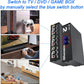 MEIRIYFA 2 Way AV RCA Switcher Splitter 2 in 1 Out, 2 Port AV RCA Switch 2-in-1 Composite Video L/R Audio Switcher Selector Box for DVD Player, Game Consoles TV Monitor Projector