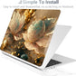 Batianda Premium Case for New MacBook Air 15 inch 2025 M4 2024 2023 with M3 M2 Chip Model A3114 A2941, Designed Protective Plastic Hardshell & Keyboard Cover & Screen Protector, 3D Flower