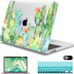 Mektron for MacBook Pro 13 inch Case 2022 2020 Release A2338 M2 M1 A2289 A2251, Printing Plastic Hard Shell Cover with Keyboard Skin for New MacBook Pro 13.3-inch Touch Bar,Watercolor Cactus