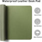 Aothia Leather Desk Pad Protector, Mouse Pad, Office Desk Mat, Non-Slip PU Leather Desk Blotter, Laptop Desk Pad, Waterproof Desk Writing Pad for Office and Home (31.5" x 15.7",Olive Green)