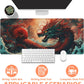 Mouse Pad Large Chinese Traditional Dragon Non-Slip Gaming Desk Mat with Stitched Edge Laptop Keyboard Desk Pad for Work Home Gaming (35.4 x 15.7 Inches)