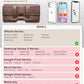 Leather Phone Holster for Men & Women, Horizontal Cell Phone Case, Fits iPhone 13/12 Mini, SE, Xs/X, 8, 6s - Belt Clip/Loop Carrying Phone Pouch Holder, Brown Small