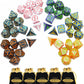 SmartDealsPro Double-Colors Polyhedral Dice Sets with Pouches for D&D DND RPG MTG Dungeon and Dragons Table Board Roll Playing Games D4 D6 D8 D10 D% D12 D20 (6-Color Retro Sets)