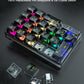 SOLAKAKA K21 RGB Backlit Tri-Mode Transparent Wireless Mechanical Number Pad Supports 3 BT/2.4GHz/Type C Wired,Hot Swappable 21 Keys Mechanical Numpad with Transparent Keycaps Black