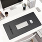 KINGFOM Desk Pad Office Desktop Protecter, PU Leather Desk Mat Blotters Organizer with Comfortable Writing Surface (47.2" x 23.6", Black)