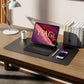 YSAGi Leather Office Desk Pad Protector, Large Mouse Pad, Non-Slip, PU Leather, Laptop Desk Blotter, Waterproof Writing Pad for Office and Home, Black, 23.6" x 13.8"