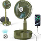 20000mAh Battery Operated Camping Fan - 112Hrs Rechargeable Oscillating Table Fan with Light & Timer, 8 Speeds Portable Travel Fan for Cruise RV Trip, Hurricane Power Outage (8" with Case)