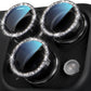 YWXTW Designed for iPhone 16 Pro/iPhone 16 Pro Max Camera Lens Protector Bling, [New Glitter Design] Individual Metal Tempered Glass Camera Cover Accessories Case Friendly (Black Titanium)
