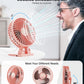 JZCreater USB Desk Fan, Portable Mini Fan, 3 Speeds Desktop Table Cooling, Plug in Power, Rotation Strong Wind, Quiet Personal Small Fan for Home Desktop Office Travel Bedroom, Pink