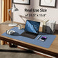 YSAGi Leather Desk Protector, Office Mat, Large Mouse Pad, Non-Slip PU Leather Blotter, Laptop Desk, Waterproof Writing Pad for Office and Home (Blue, 31.5" x 15.8")