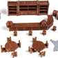 Tavern Bar Furniture Set, D&D Terrain, 3D Printed Tabletop RPG Scenery and Wargame Terrain 28mm Dungeon Miniatures