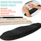 2-in-1 Ergonomic Set, Wave Rise Keyboard Wrist Rest and Massage Bulge Slope Mouse Pad Wrist Support, Cushion Memory Foam Integrated to Relieve Wrist Pain, Black