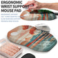 2-in-1 Ergonomic Set, Wave Keyboard Wrist Rest and Massage Slope Mouse Pad Wrist Support, Rebound Memory Foam for Relieve Carpal Tunnel Syndrome and Wrist Pain (Landscape)