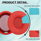 Replacement Ear Pads for Beats Solo 2 & Solo 3 Wireless On-Ear Headphones, Ear Cushions, Headset Earpads, Ear Cups Cover with Soft Protein Leather (Red)