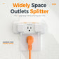 Multi Plug Outlet Splitter, TESSAN Surge Protector Wall Plug Splitter with 5 Outlet Extender, 3-Sided Charging Station for School Home Office Dorm Room Essentials