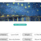 Dynippy Thin Extended Gaming Mouse Pad （31.5 * 11.8 * 0.08 inch） with Stitched Edges Large Mousepad Long XXL Keyboard and Mouse pad Desk Mat for Gaming Office & Home - Starry Night Over The Rhone